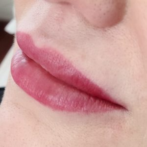 Lip blush tattoo